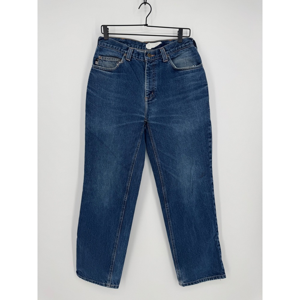 Carhartt FR Flame Resistant Work Jeans Mens 30x30 Blue Denim Straight Leg 280-83
